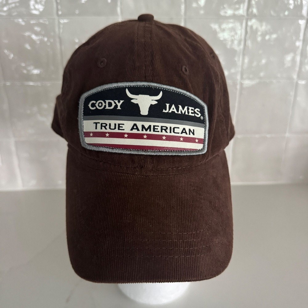 Cody James True American Corduroy Snapback Hat Mens OSFM Brown Western Patch